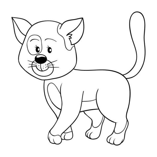 Coloring book (cat) — Stock Vector