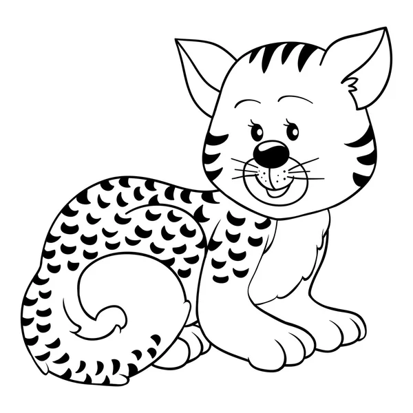Livre à colorier (chat ) — Image vectorielle