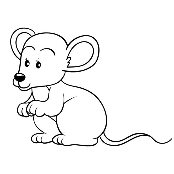 Coloring book (mouse) — Stock Vector