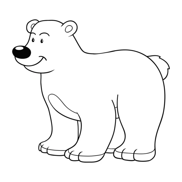 Libro para colorear (oso ) — Vector de stock