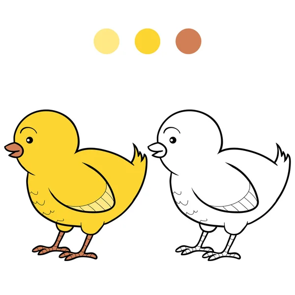 Libro para colorear (pollo ) — Vector de stock