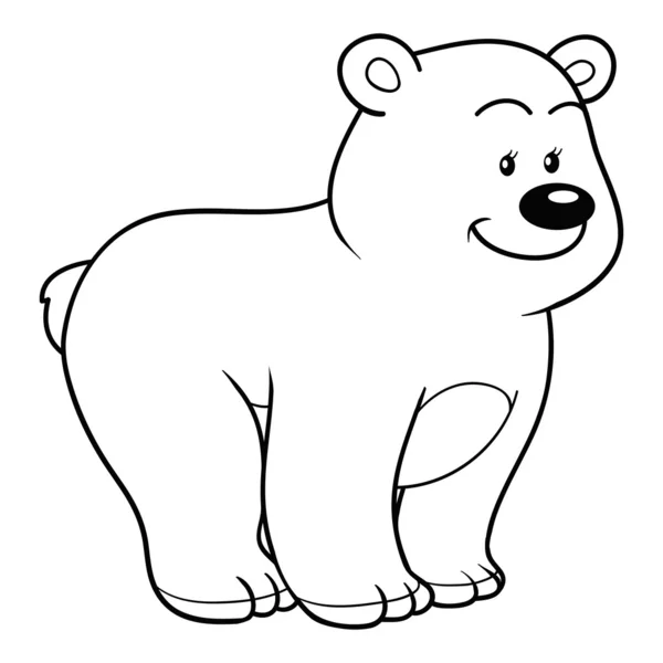 Livro para colorir (urso ) — Vetor de Stock