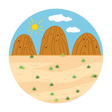 Daire Mekanlar, küçük peyzaj (güneşli safari gün)