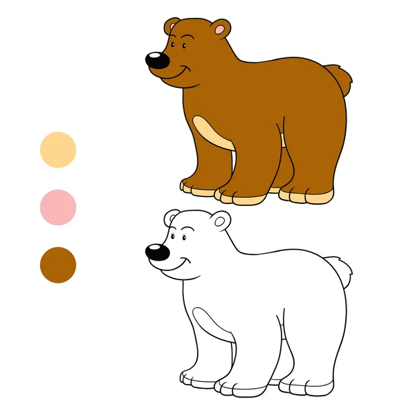 Libro para colorear (oso ) — Vector de stock