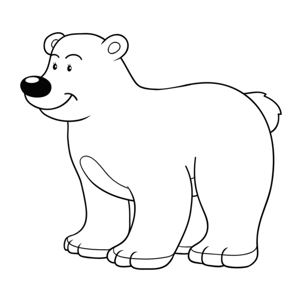 Книжка-розмальовка (ведмідь ) — стоковий вектор