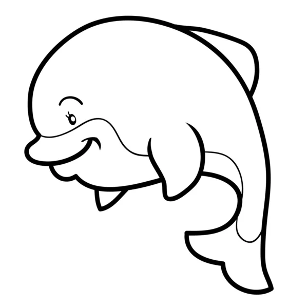 Malbuch (Delphin)) — Stockvektor