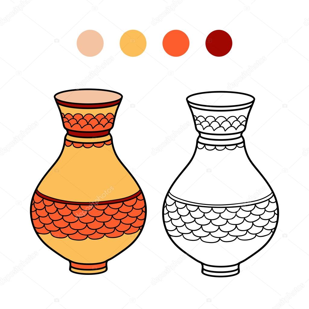 Coloring book (vase)