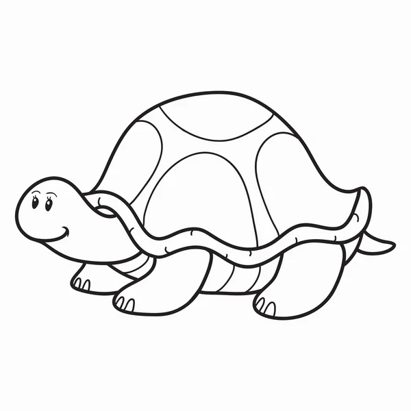 Libro para colorear (tortuga ) — Vector de stock