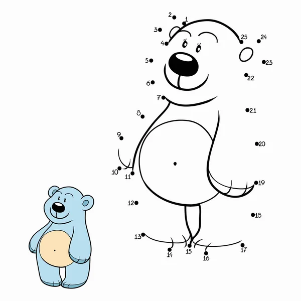 Numbers game (polar bear) — Stockvector