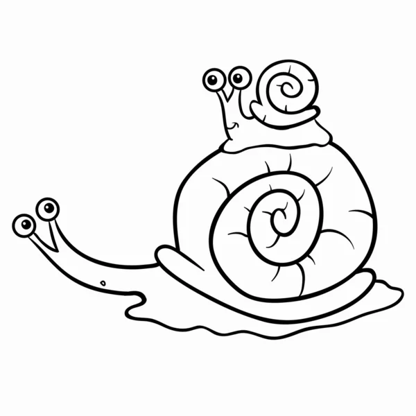 Coloring book (snails) — Stock Vector