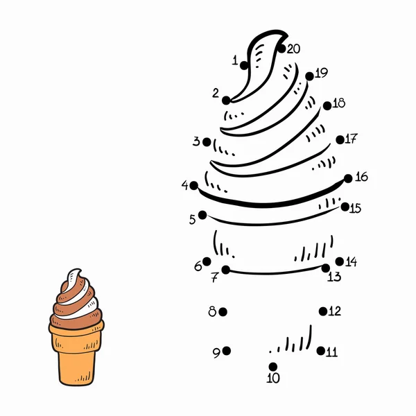 Números de juego (helado ) — Vector de stock