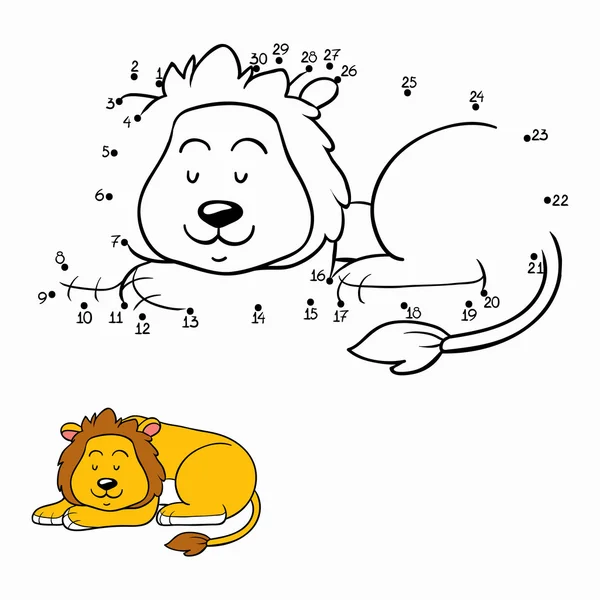Lek med siffror (lion) — Stock vektor