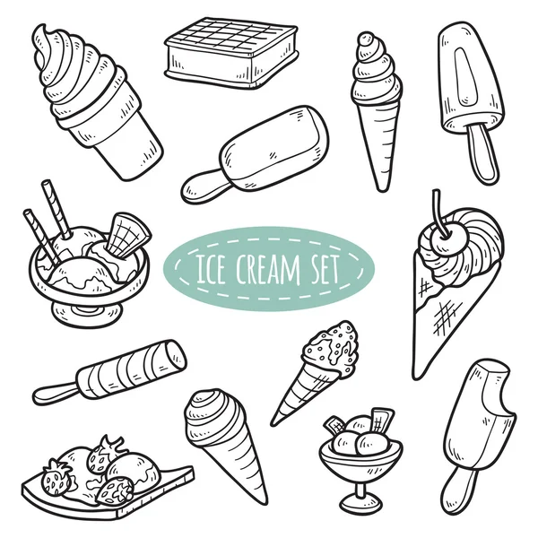 Set of vector ice cream — Stock Vector