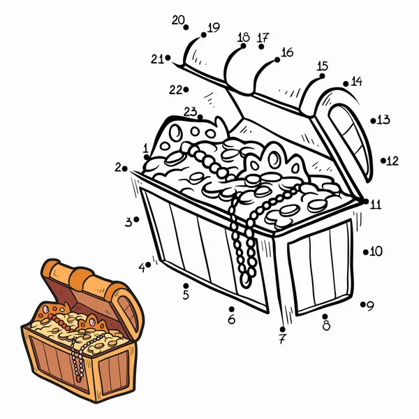 Numbers game (treasure) — Stock Vector