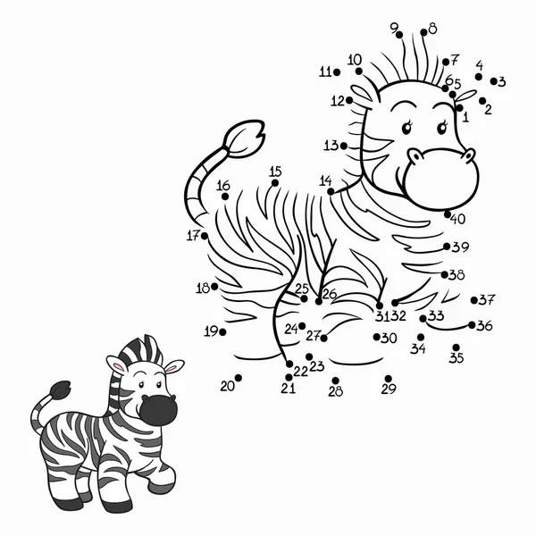 Zahlenspiel (Zebra)) — Stockvektor