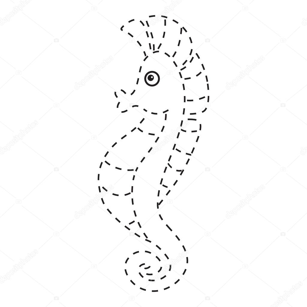Connect the dots (sea horse)