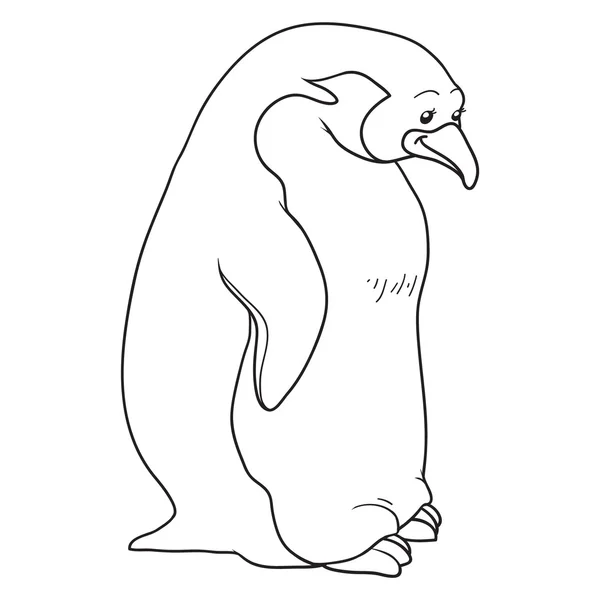 Livro para colorir (pinguim ) —  Vetores de Stock