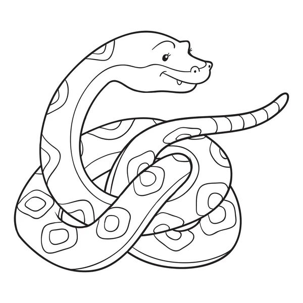 Libro para colorear (serpiente ) — Vector de stock