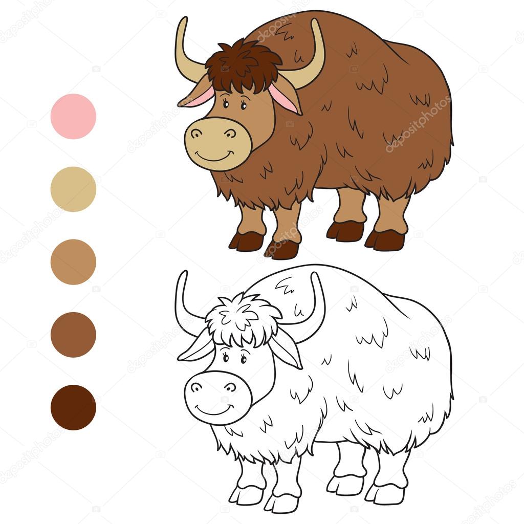 Coloring book (yak) — Stock Vector © ksenya_savva 67359901