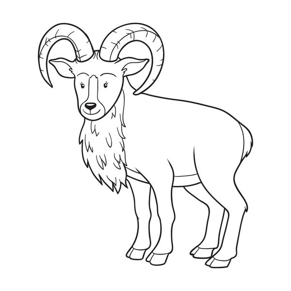 Livro para colorir (urial ) — Vetor de Stock