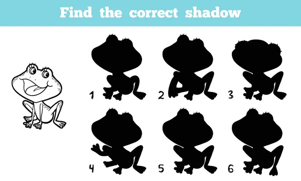 找到正确的影子 (青蛙) — 图库矢量图片