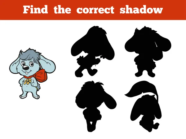 Trouver l'ombre correcte (lapin ) — Image vectorielle