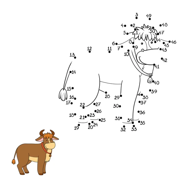 Jeu de chiffres (taureau ) — Image vectorielle