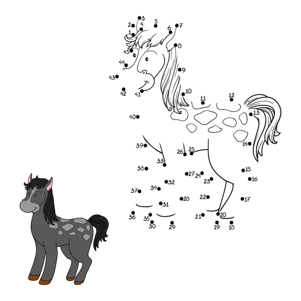 Zahlenspiel (Pferd) — Stockvektor
