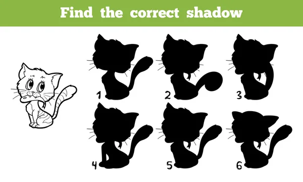 找到正确的影子 (猫) — 图库矢量图片