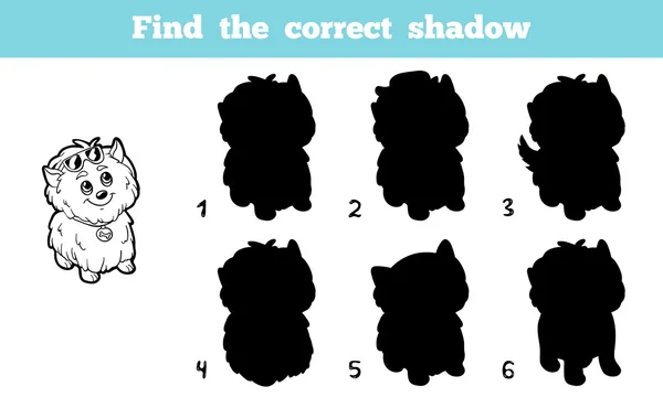 Find the correct shadow (dog) — Stock Vector