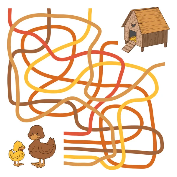 迷宫游戏 (鸭和家) — 图库矢量图片