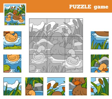 Hayvanlar (ördek olan çocuklar için puzzle oyunu)