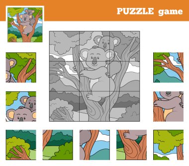 Hayvanlar (koala olan çocuklar için puzzle oyunu)