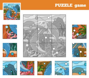 Hayvanlar (narwhals deniz dünya olan çocuklar için puzzle oyunu)