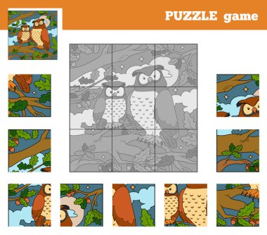 Hayvanlar (Baykuş olan çocuklar için puzzle oyunu)