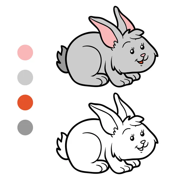 Coloring book (rabbit) — Stock Vector