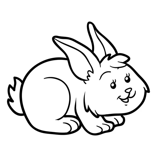 ぬり絵帳 (ウサギ) — ストックベクタ