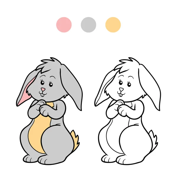 Coloring book (rabbit) — Stock Vector