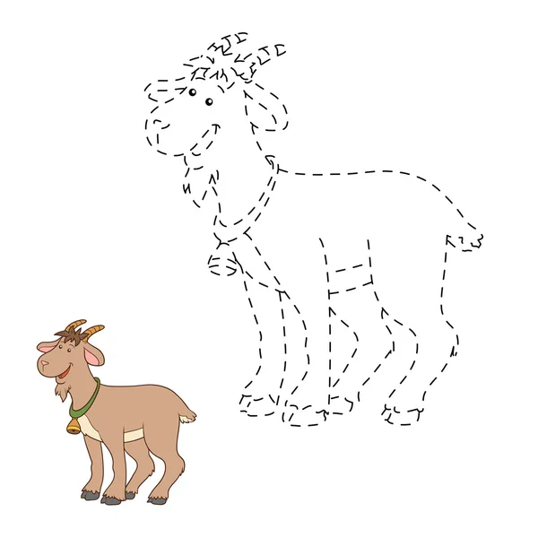 Connectez les points (chèvre ) — Image vectorielle