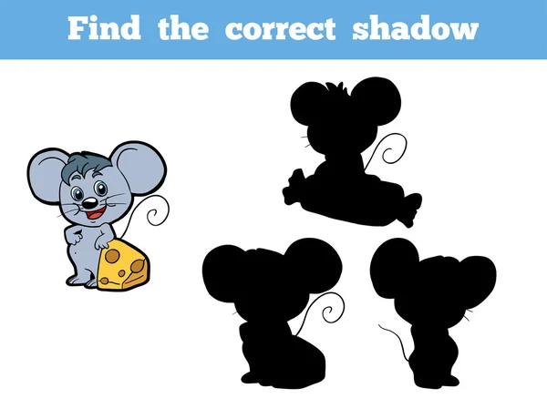 Hitta rätt skuggan (mus) — Stock vektor