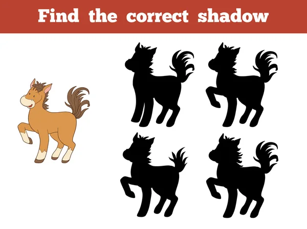 Encontrar la sombra correcta (caballo ) — Vector de stock