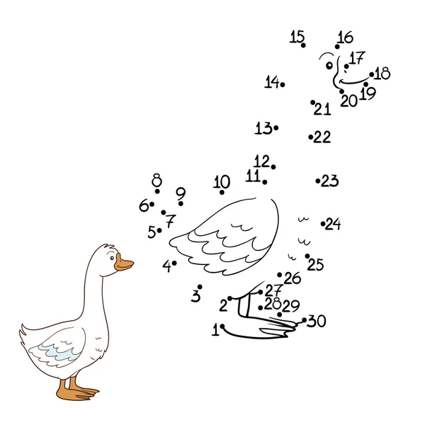 Numbers game (goose) — Stock Vector