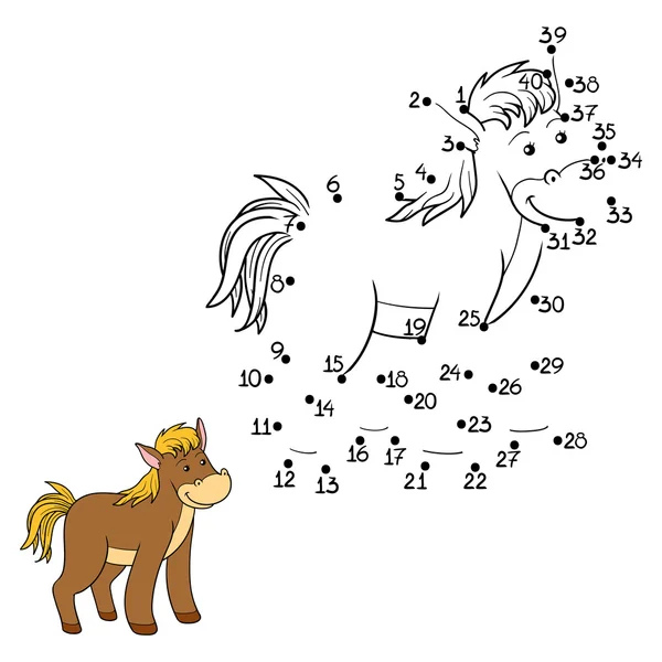 Numbers game (horse) — Stock Vector