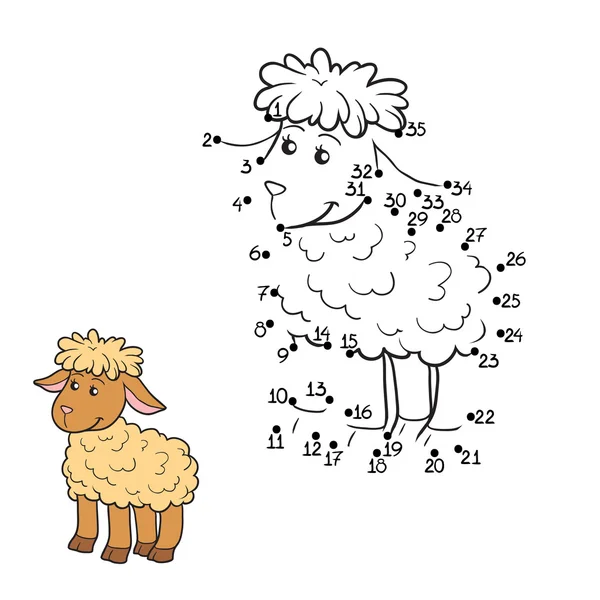 Numbers game (sheep) — Stock Vector