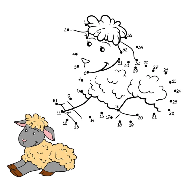 Numbers game (sheep) — Stock Vector