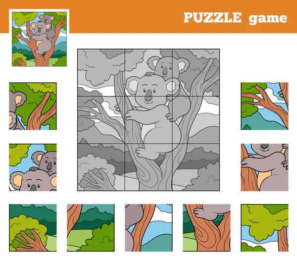 Hayvanlar (koala olan çocuklar için puzzle oyunu) — Stok Vektör