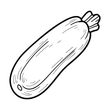 Boyama kitabı: meyve ve sebze (kabak)