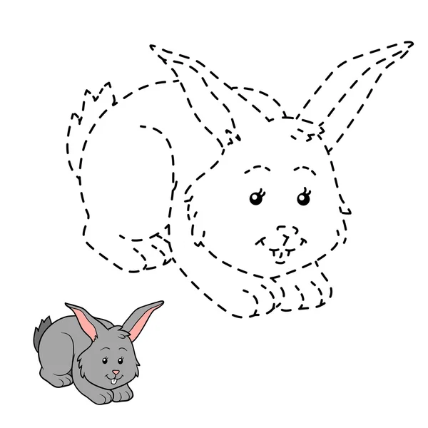 Spojte tečky (králík) — Stockový vektor