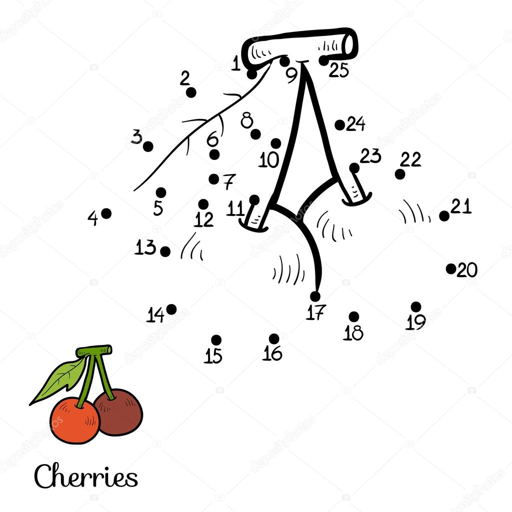 Numbers game: fruits and vegetables (cherry)