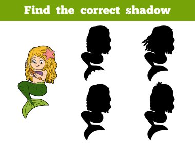 Find the correct shadow game (little girl mermaid)